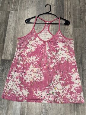 Pink Paint-Splatter Tank Top